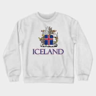 Iceland - Coat of Arms Design Crewneck Sweatshirt